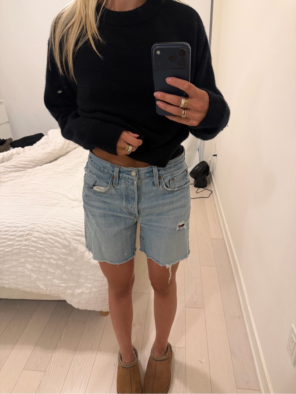 Levi’s Light Wash Denim Cutoff Shorts